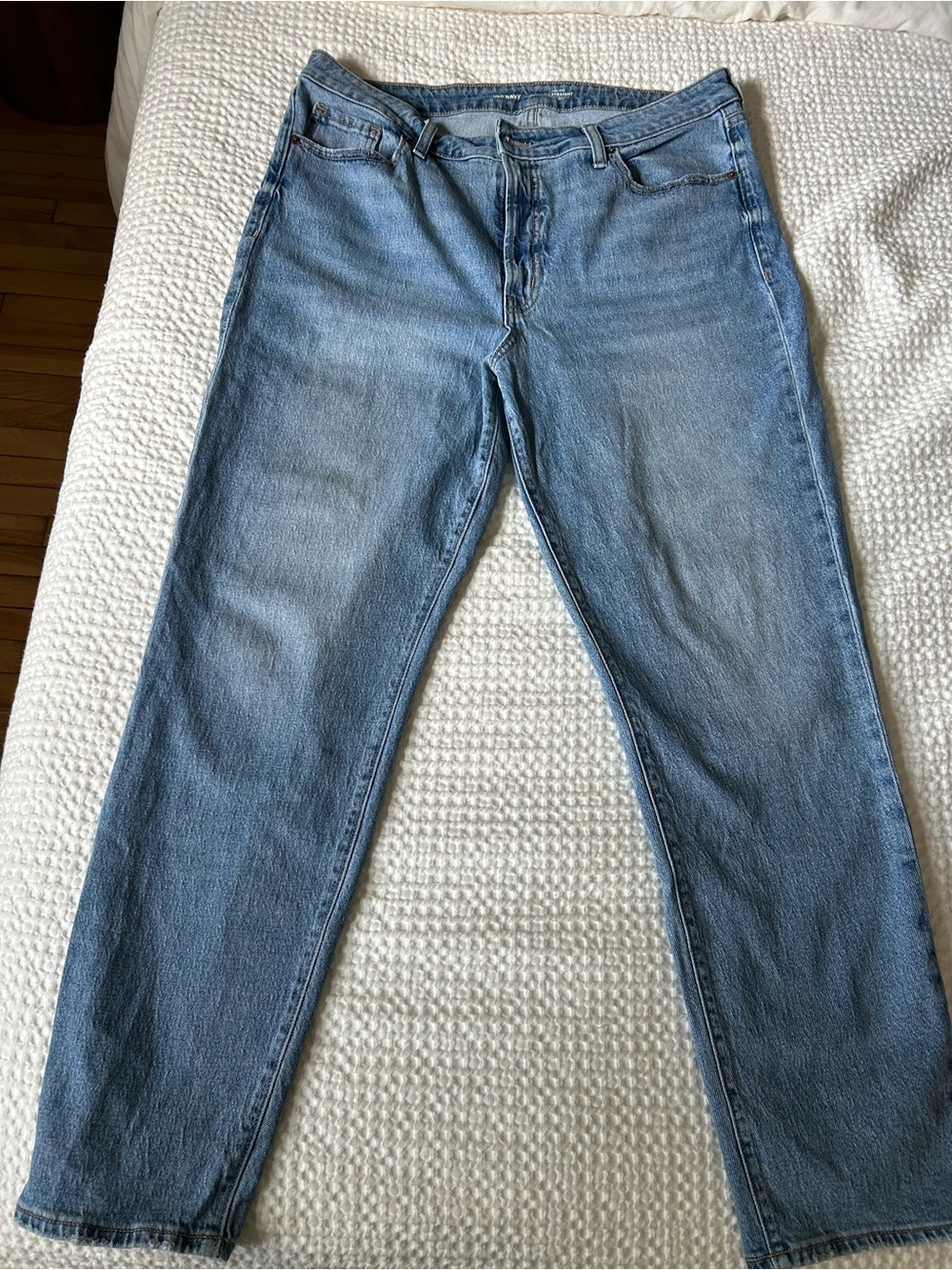 Old Navy High-Rise OG Straight Secret-Smooth Pockets Jeans Blue Size 16 Tall